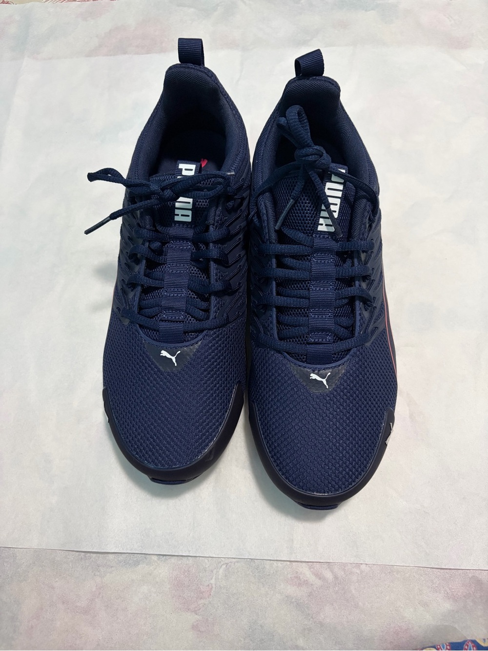 Puma Navy Blue Men's Mesh Athletic Sneakers